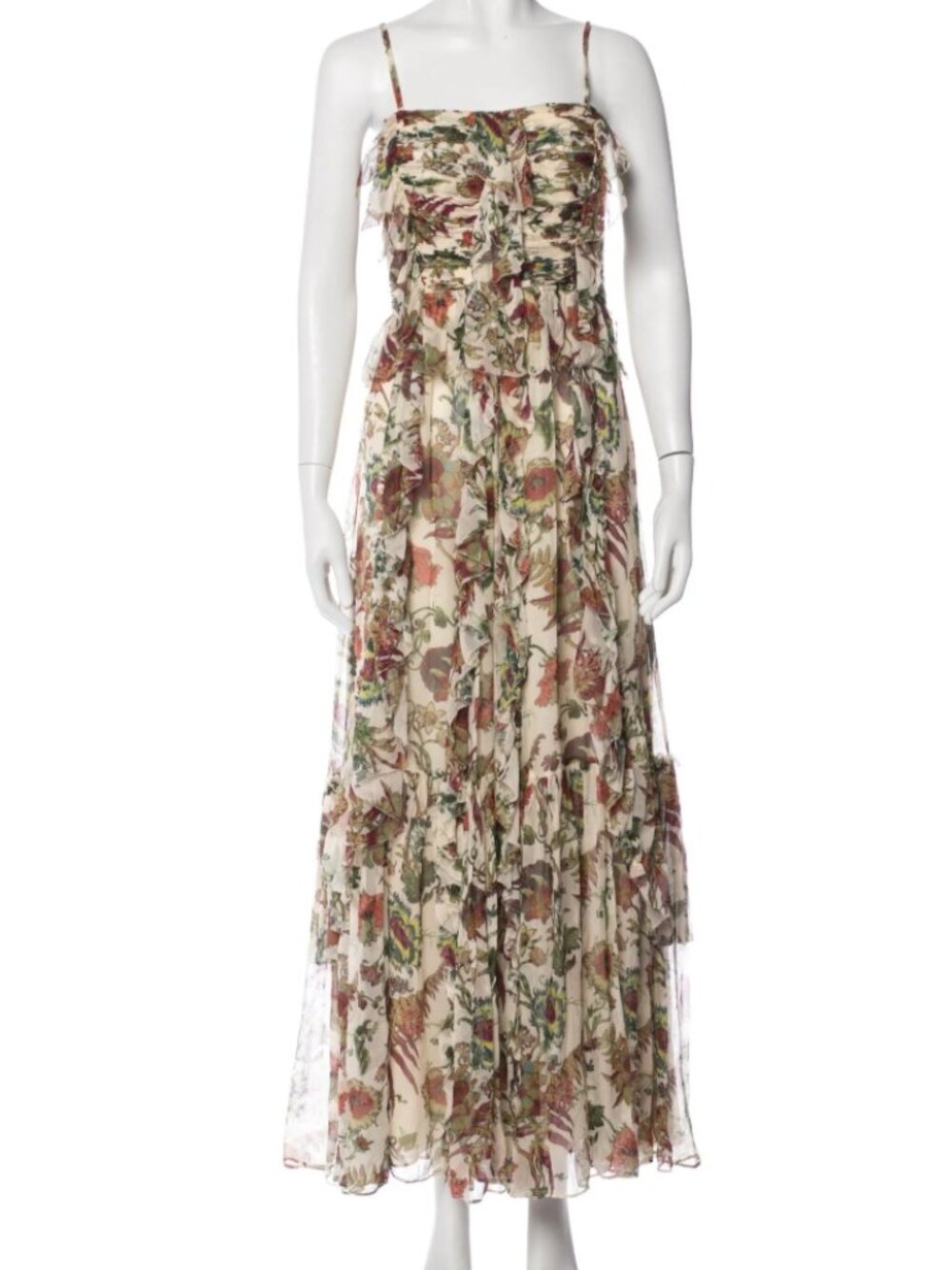 NWOT ULLA JOHNSON Colette Silk Maxi Gown Dress in Freesia M $1,190 - Picture 2 of 3